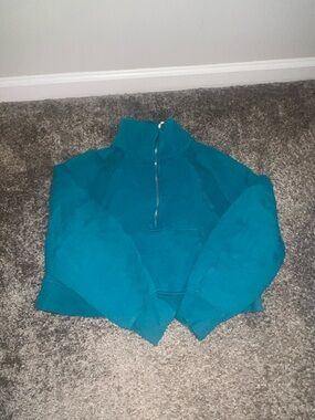 lululemon athletica Teal Quarter-Zip Pullover